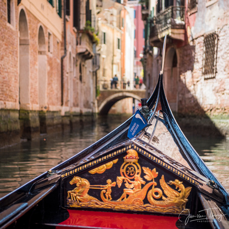Gondels in Venetië